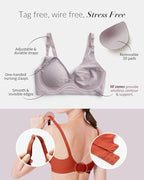 Mamaway Silky Seamless Nursing Maternity No Show Wireless Bra, Smooth, Cooling, Lightweight for Breastfeeding, Pregnancy