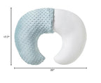 Nursing Pillow and Positioner, Breastfeeding, Bottle Feeding, Baby Sitting Support with Removable Ultra Soft Cover, Tummy Time Support for Baby Boys and Girls (Cloud Blue)