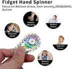Chain Gear Fidget Spinner, Metal Sprocket Chain Fidget Toy, Stress Anxiety Relief Fidget Toy, Bike Chain Gears Novelty Toy,Metal EDC for Anxiety Relieve Boredom ADHD Autism(Colorful)