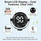 5000mAh Portable Stroller Fan with LCD Display, 5-Speed, Rechargeable Battery Operated, 360° Rotation, Tripod Clip, 17-Hour Battery Life for Carseat, Strollers, Cribs, Wheelchairs, Bedrooms & Travel