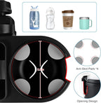 Accmor Stroller Cup Holder with Tray, Universal Cup Holder, Bike Bottle Holder, 360° Rotatable Large Caliber Drinks Holder for Stroller, Bike, Wheelchair, Walker