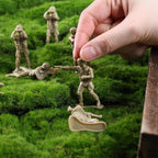 3 Otters 100PCS Army Men Toy Soldiers, Army Men Playset Plastic Soldier Figures Multiple Poses for Boys Birthday Gift Yellow