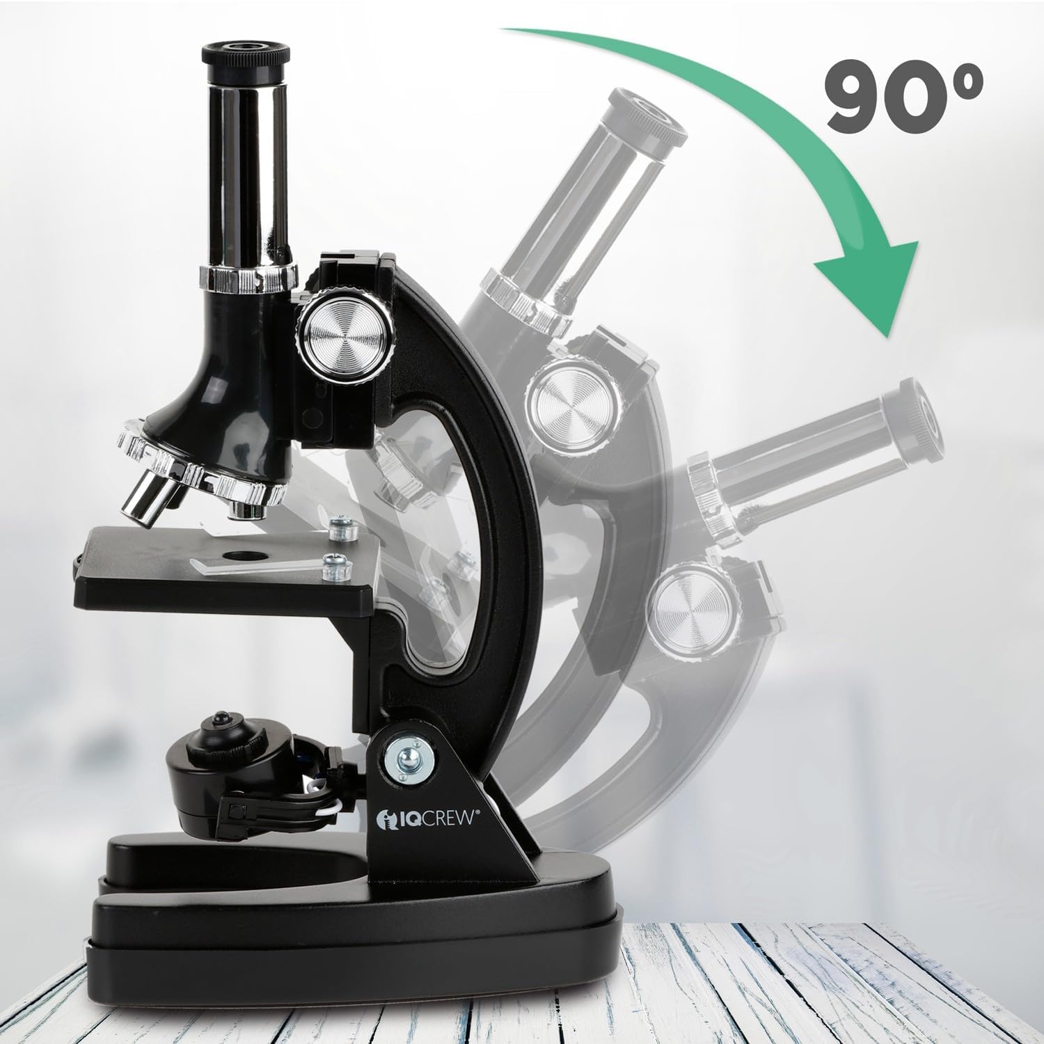 AmScope M30 Series 52-Piece STEM Microscope Kit for Kids - Monocular, Portable Compound Microscope for Kids - Includes Petri Dish, Slides & More - Black