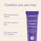 Lansinoh Lanolin Nipple Cream Safe for Breastfeeding Baby, Breastfeeding Essentials, 3 Mini Tubes, Each 0.25 Ounces