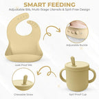 12-Piece Silicone Baby Feeding Set – Suction Bowl, Divided Plate, Bib, Utensils & More – BPA-Free Toddler Mealtime Essentials for Self-Feeding & Baby-Led Weaning