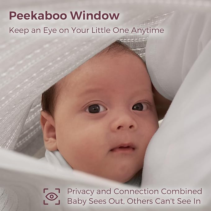 Momcozy Ultra-Light Nursing Cover for Breastfeeding, Soft Breathable Tencel™ Lyocell Fabric, Multi-Use Feeding Shawl, Newborn Essentials Must Haves(Light Gray, Plus)