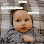 Parker Baby Cable Knit Nylon Headbands 5 Pack | Soft, Stretchy & Comfortable Bows for Girls | Adjustable, Soft to Touch & Knotted Headbands for Baby Girls | Baby Headwraps for Girls | Multiple Colors