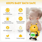 Baby Bath Thermometer, Digital Water Temperature Thermometer with 3 Color Backlit and Temperature Warning, Safety Bath Tube Thermometers Floating Toy for Infant, Toddler（Bee）