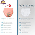 Joyo roy 6Pcs Potty Training Underwear 18-24 Months 100% Cotton Soft Absorbent Toddler Training Underwear Girls Waterproof Toddler Girl Panties Baby Pee Pants with Potty Sticker Chart for Kids