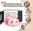 Cuckool Pink Axolotl Stuffed Animals, Microwavable Stuffed Animals Heating Pad for Cramps, Pain Stress Relief, Heatable & Coolable Lavender Scented Plush Toys for Anxiety, Women & Kids Bedtime