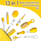 Baby Healthcare and Grooming Kit, Portable Baby Safety Care Set, Baby Essentials kit for Newborn(Yellow 13 in 1)