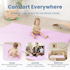 Baby Play Mat for Summer,1.3 Thick Memory Foam Cooling Floor Tummy Time Mat, Soft & Breathable, Non-Slip Rectangular for Toddlers’ Playtime & Rest(Pink,39"x59")