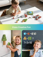 108PCS Magnetic Building Blocks with 6 Dinosaur Toys for Kids 3-5,Toddler World Magnetic Cubes ,STEM Toys for 4-8 5-7 Year Old Boys Girls,Sensory Creative Activities Holiday Birthday Party Favor Gift