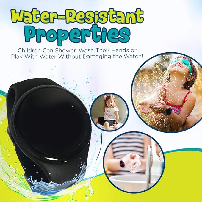 Premium Sports Potty Training Watch - Toilet Training Timer - Rechargeable Water Resistant Watch Reminder to Go Potty Vibrates and Plays Music Keeps Your Child Entertained at Potty Time