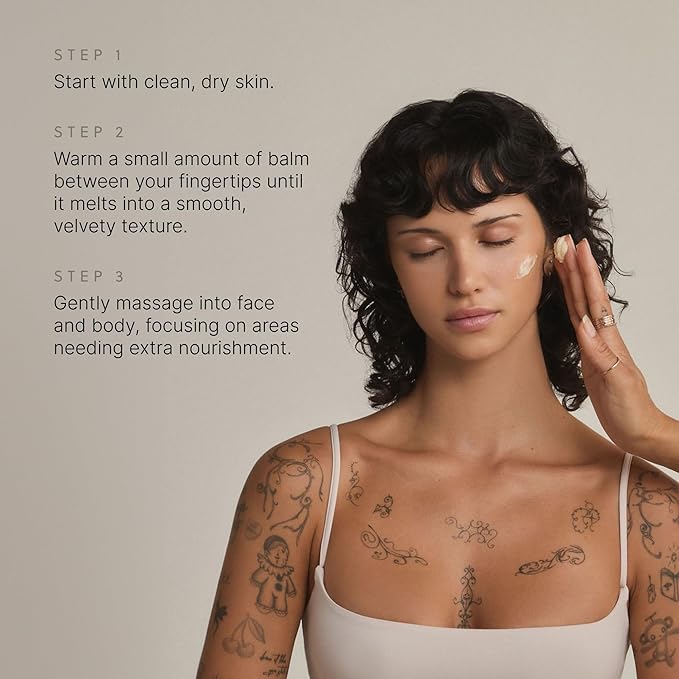 Face + Body Balm, Grass-Fed Tallow Moisturizer for Dry, Cracked, Sensitive Skin with Emu Oil, Natural and Organic Balm with Skin Nourishment, Non-toxic, Made in USA