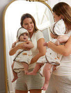 Momcozy Baby Towel with Hooded-2 Pack Soft Bath Towel Set-Shower Gifts or Bath Essential for Infant,Newborn, Toddler (28 X 28 Inch, Ocean Whimsy)