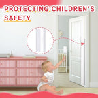 12 Pcs Door Pinch Guard Baby Proofing Jam Shield Door Finger Pinch Guard 47.2 x 7 Inch Hinge Cover Protectors for 90 and 180 Degree Gates Kids Pets Safety