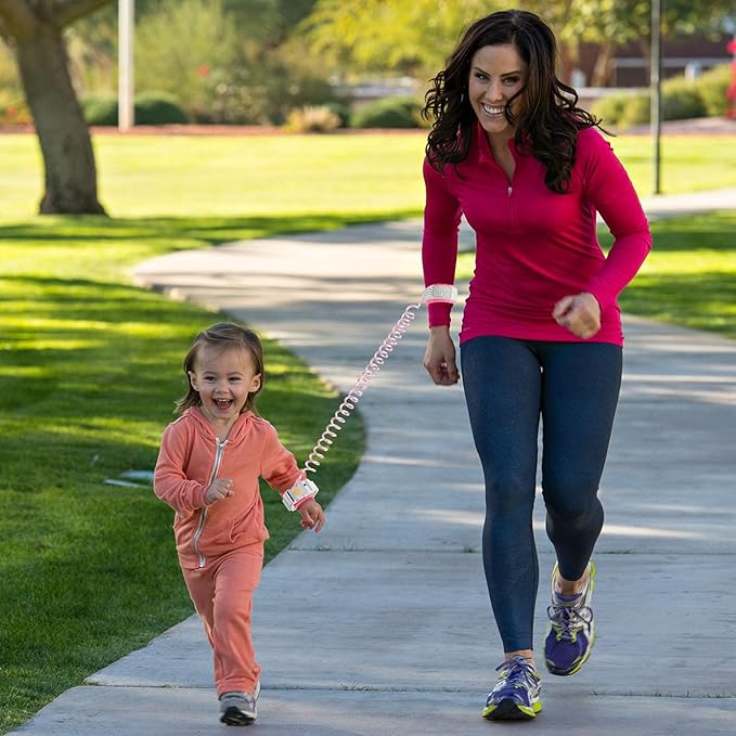 Lehoo Castle Upgraded Anti Lost Wrist Link, Kid Harness with Induction Lock, Safety Wrist Leash for Toddlers, Kids Backpack Leash, Child Leash Harness (Pink)