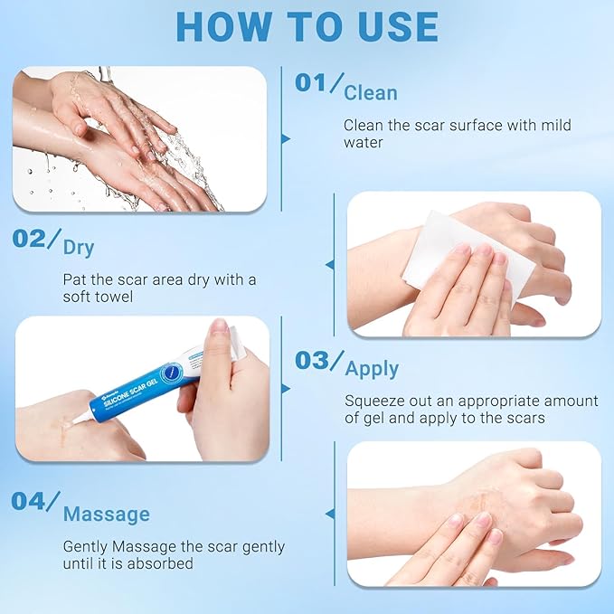 Silicone Scar Gel, Scar Cream, Advanced Scar Stick for Surgical Scars, Stretch Marks, Keloid Bump Removal, Old and New Scars 0.70oz (20g)
