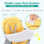 BABY JOY Baby High Chair, 8 in 1 Convertible Highchair for Babies & Toddlers | Booster Seat | Table and Chair Set | Building Block Table | Toddler Chair with Safety Harness, Removable Tray (Yellow)