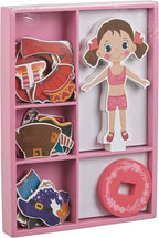 TOYSTER'S Magnetic Wooden Dress-Up Dolls Toy | Pretend Play Set Includes: 1 Wood Doll with 30 Assorted Costume Dress Ideas | Not Your Average Paper Doll | Great Gift Idea for Little Girls 3+