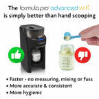 Baby Brezza Formula Pro Advanced WiFi Formula Dispenser - Automatically Mix a Warm Formula Bottle From Your Phone Instantly – Easily Make Bottle With Automatic Powder Blending Machine, Black