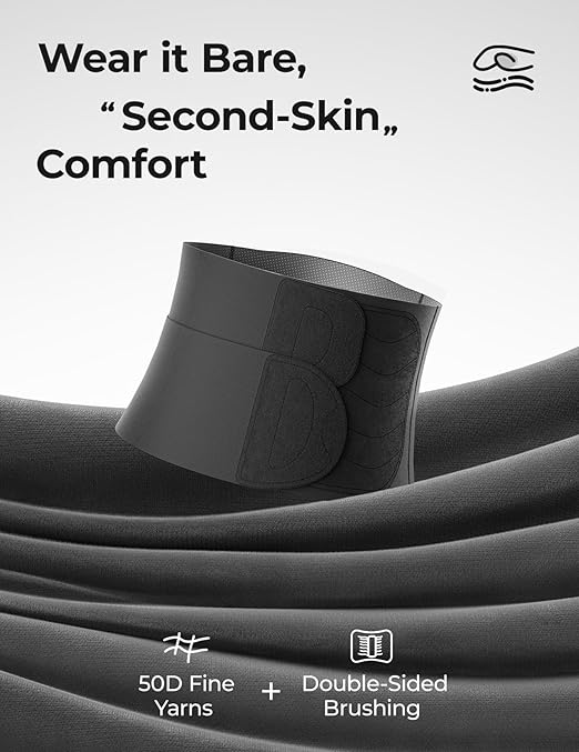 Momcozy Ergowrap Postpartum Belly Band for Natural and C-Section Recovery, Abdominal Binder with 3D Abdomen Lifting & Ergonomic Back Support, Seamless Belly Wrap Shapewear for Post Surgery Recovery