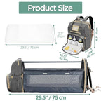 Lenski Diaper Bag Backpack, Baby Shower Gifts for New Mom, Baby Registry Search, Newborn Diaper Bag with Changing Station and USB Charging Port, Toddler Travel Essential, Large Capacity Nappy Bag