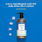 TUBBY TODD Hair + Body Wash - Baby Shampoo and Body Wash - Gentle, Natural Baby Was for Newborns, Babies, and Toddlers - Non-Toxic and Hypoallergenic - Lavender Rosemary, 2 Pack, 8.5oz & 25oz