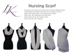 LK Baby Infinity Nursing Scarf Breastfeeding Cover Ultra Soft Premium Jersey Polyester- 100% AZO free and Safe for Baby (Light Grey Pattern)