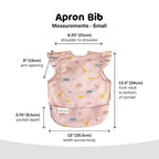 Tiny Twinkle Mess Proof Baby Bib - Waterproof & Lightweight Baby-Led Weaning Apron | 100% Recycled Polyester, Easy Clean & Machine Washable (Petite Safari, Small 6-24 Months)