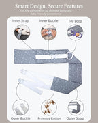 Changing Pad Strap – Soft, Adjustable & Secure Anti-Escape for Infants 0-24 Months. Universal Fit for Changing Pads & Changing Tables, Easy-Clean Fabric. Comfortable & Portable (Grey)