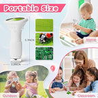 Kids Microscope, Ahalfcit 2 Inch Screen 1000X Zoom Portable Camera Microscope - Science Educational Toys Gift for 3-12 Years Old Boys Girls -White