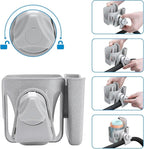 Accmor Stroller Cup Holder with Phone Holder, Bike Cup Holder, Universal Cup Holder for Uppababy Nuna Doona Strollers, 2-in-1 Cup Phone Holder for Stroller, Bike, Wheelchair, Walker, Scooter