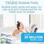 TruKid Bubble Podz Bubble Bath for Kids, Toddlers, & Babies, Tear Free Gentle & Refreshing Bath Bomb for Sensitive Skin with Natural Moisturizers, Non-Toxic, pH Balanced, Bubble Gum Scent (24 Podz)