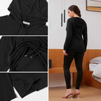 GINKANA Women's Nursing Hoodie Sweatshirt Long Sleeves Breastfeeding Maternity Tops Casual Clothes
