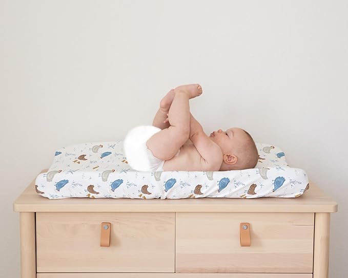 Baby Changing Pad Cover 2-Pack for Boys, Girls (Farm Animals) - Premium Fitted Sheets Baby Diaper Changing Table Cover - Buttery Soft Cotton Blend