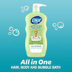 Dial Kids All-in-1 Body Wash + Hair + Bubble Bath, Melon Scent, 24 Fl Oz, Pack of 4, Hypoallergenic Body Wash & Shampoo, No Tears Formula for Kids 2+ Years, No Parabens & Silicones