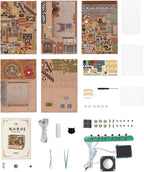 Tonecheer DIY Miniature House Kit, Wooden Dollhouse Kit with White Noise,Tiny Diorama House Building Set with Electronic Screen Craft Kits Make for Aduls (Magic Shop)