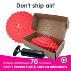 Edushape The Original Sensory Ball for Baby - 7" Deflated with Pump Red Color Baby Ball That Helps Enhance Gross Motor Skills for Kids Aged 6 Months & Up - Colorful Unique Toddler Ball