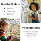 3 Sets Sticker Books for Toddlers 2-4 Years, Reusable Stickers Books for Toddlers 1-3, Travel Toys for Kids 1-3, Airplane Travel Essentials for Kids