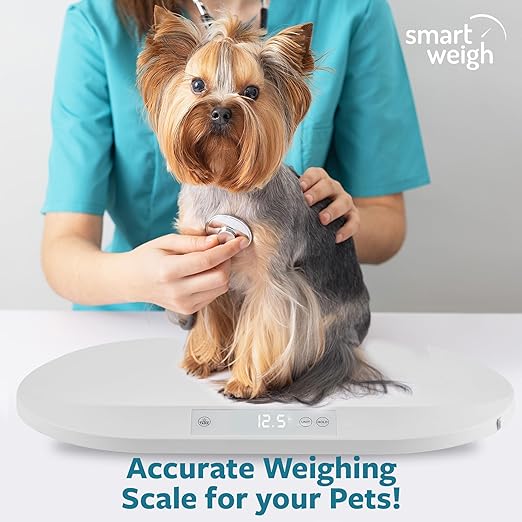 Smart Weigh Digital Baby Scale Infant Scale for Weighing Pet Scale for Puppy and Cat Accurate Digital Scale in Pounds Ounces Kilograms Holds Up to 44 Lbs Multi-Function with Hold Function (BS200 PRO)
