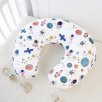 Nursing Pillow Cover, Removable Nursing Covers for Breastfeeding Pillows, Stretchy and Soft Fit for Baby Girls Boys Newborn, White Space(Only Cover)