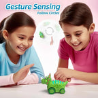 Interactive Dinosaur Toy Car, Electronic Dinosaur Car with Smart Follow Ball and Gesture Control, Rechargeable, Dino Toys for 3 Year Old Boys Girls and Toddlers,Boy Toys Age 3,4,5 and Up