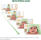 LeapFrog LF915-2HD Baby Monitor, 2 Cameras, 5” 720p Screen, 360° Pan-Tilt-Zoom, Color Night Vision, Night Light, Two-Way Intercom, Secured Transmission No WiFi