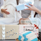 JEFFSUN Baby Washcloths 6 Pack, 10x10 inch Heavenly Soft Blue Wash Cloths for Face and Body, Gentle & Safe Face Towels on Sensitive Skin, Baby Essentials Shower Gifts for Newborn Kid Toddler Children