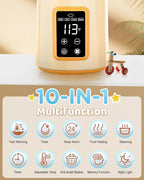 Bottle Warmer, Faster Heating Baby Milk Warmers for All Bottles with Accurate Temp Control Water Bath Tech and Auto Shut-Off, BPA-Free Multifunctional Bottle Warmer for Breastmilk and Formula