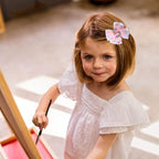 Hair Clip - 1st Birthday Pink Bow Party Decorations, Confetti Ice Cream for Girls, 5th Baby Girls Hair Bow, Hair Clip