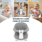 Baby Bath Seat for Babies 6 Months & up, Soft Cushion, Non-Slip Baby Bath Seat, Safe & Comfortable Baby Bath Support, for Bathtub/Living Room/Shower Room (Grey)