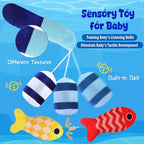 Montessori Fishing Game for Toddlers 1-3, Cloth Fishing Toys for Toddlers with Stacking Cups Educational Learning Toys - Number Counting, Color Sorting, Baby Sensory Toy for 6-12 Months, Baby Gifts